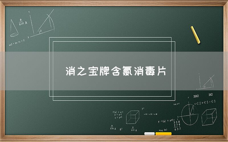 消之寶牌含氯消毒片